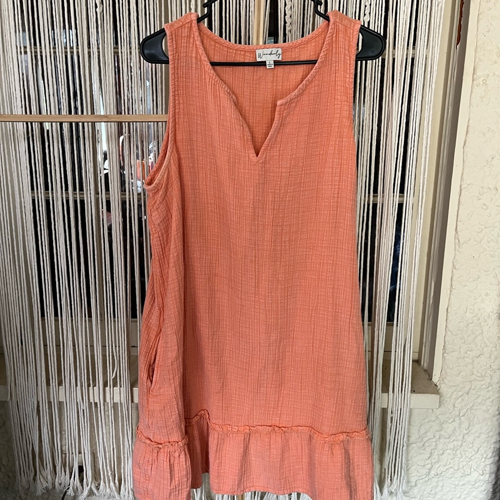 Peach Sleeveless Dress